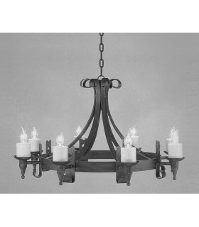 Cromwell Matt Black 8 Arm Pendant Ceiling Light