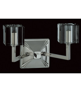 Cube Twin Wall Light Nickel