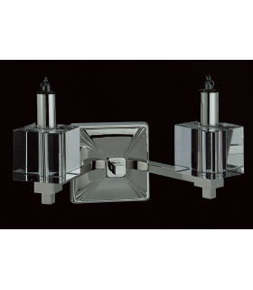 Cube Halogen Nickel Candle Wall Lamp