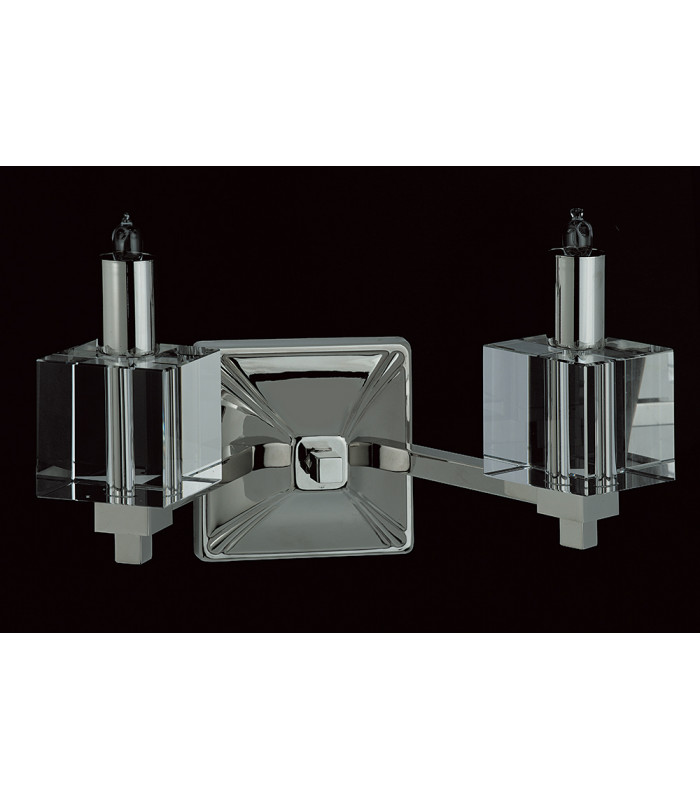 Cube Halogen Nickel Candle Wall Lamp