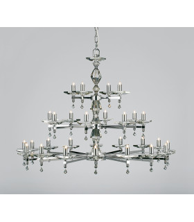 Capri Optic Glass 28 Arm Chandelier