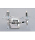 Capri Optic Crystal Nickel Candle Wall Lamp