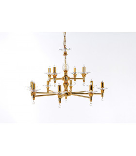 San Marino 12 Light Gold 12 Arm Chandelier