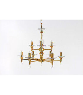 San Marino Gold 9 Arm Chandelier