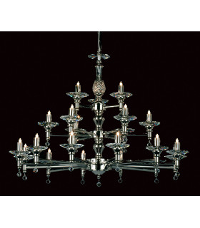 San Marino Nickel 21 Arm Chandelier