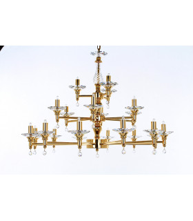 San Marino Gold 21 Arm Chandelier