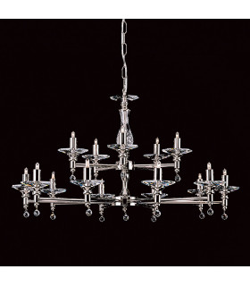 San Marino Nickel 15 Arm Chandelier