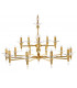 San Marino Gold 15 Arm Chandelier