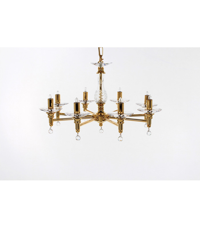 San Marino Gold 8 Arm Chandelier