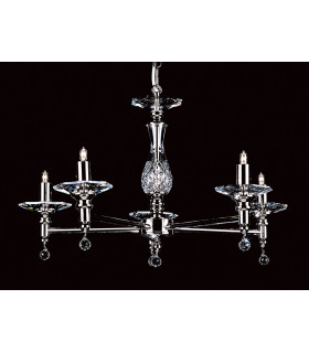 San Marino Nickel 5 Arm Chandelier