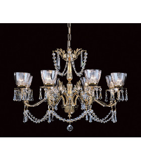 Livorno Halogen Strass 8 Arm Chandelier