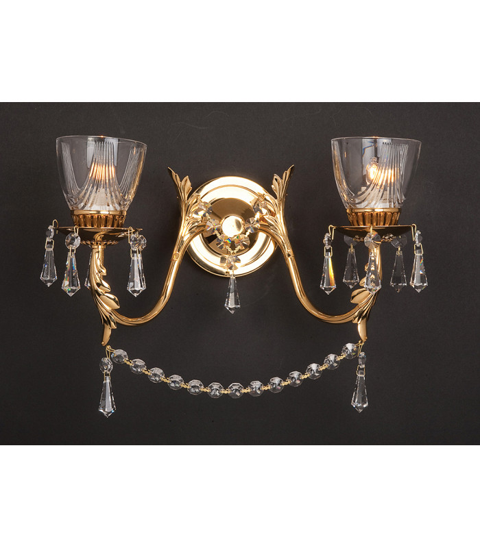 Livorno Twin Strass Wall Light