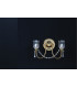 Tulip Halogen Strass 2 Light Wall Lamp Crystal Gold