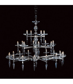 Sorrento Optic Glass 28 Arm Chandelier