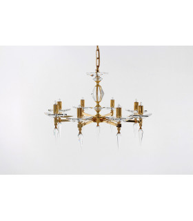 Sorrento Optic Glass/spear 8 Arm Chandelier