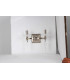 Sorrento Optic Glass 2 Light Nickel Candle Wall Lamp