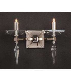 Sorrento Optic Glass/spear 2 Arm Chandelier