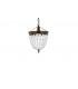 Baguette Crystal Antique Brass Pendant Ceiling Light