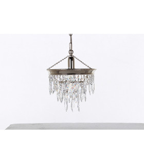 Brunswick 3 Tier Strass Nickel Pendant Ceiling Light