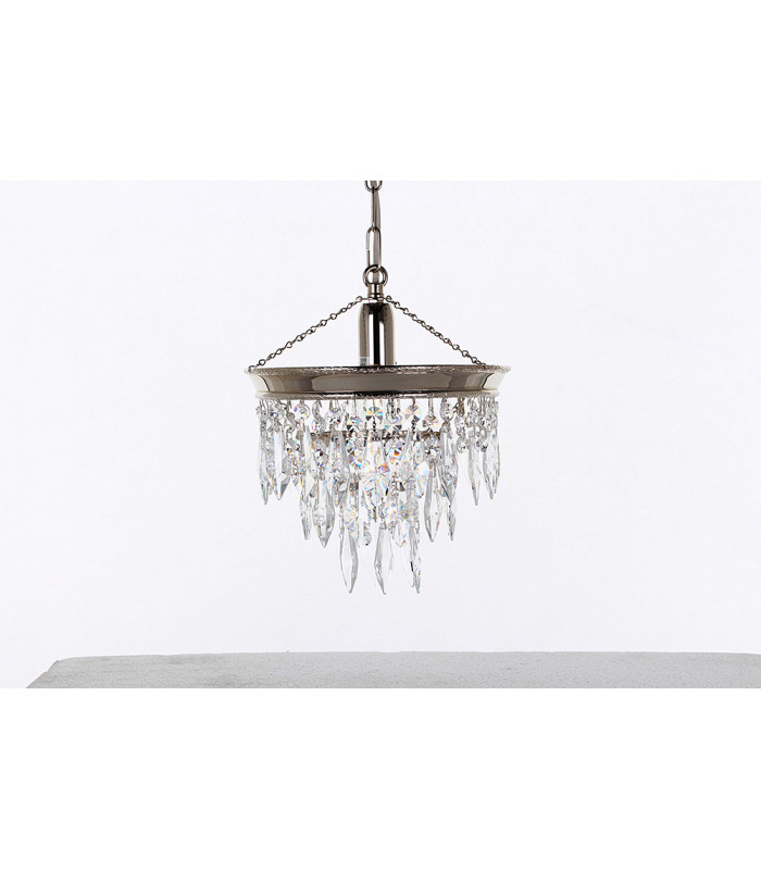 Brunswick 3 Tier Strass Nickel Pendant Ceiling Light