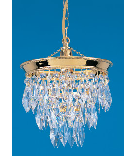 Brunswick 3 Tier Strass Gold Pendant Ceiling Light