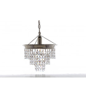 Brunswick 3 Tier Strass Nickel Pendant Ceiling Light