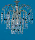 Shower Black/clear Crystal Nickel Pendant Ceiling Light