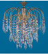 Shower Rainbow Crystal Gold Pendant Ceiling Light