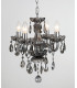 Rodeo Smoke Crystal 4 Arm Chandelier