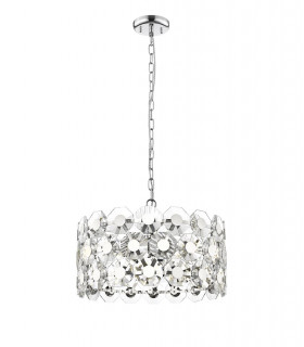 Bahamas 6 Light Chrome Crystal Pendant Ceiling Light