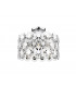 Bahamas 5 Light Semi Flush Ceiling Light Chrome Crystal