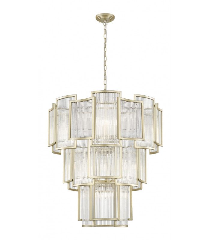 Antigua 13 Light Gold Crystal Pendant Ceiling Light