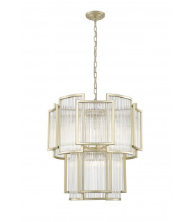 Antigua 8 Light Gold Crystal Pendant Ceiling Light