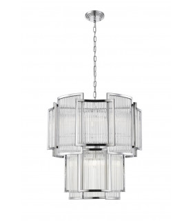 Antigua 8 Light Chrome Crystal Pendant Ceiling Light