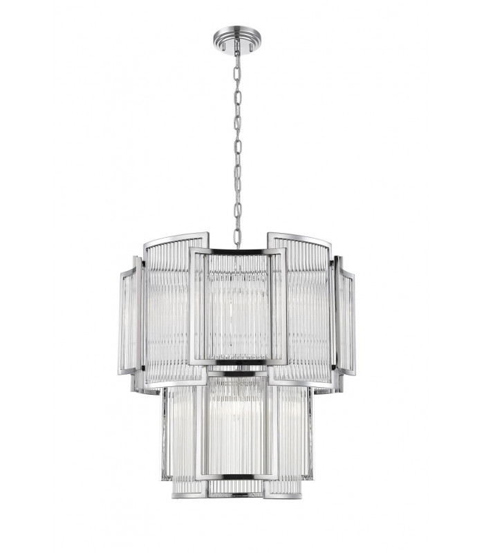 Antigua 8 Light Chrome Crystal Pendant Ceiling Light