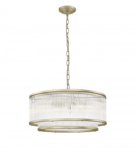 Antigua 6 Light Gold Crystal Pendant Ceiling Light