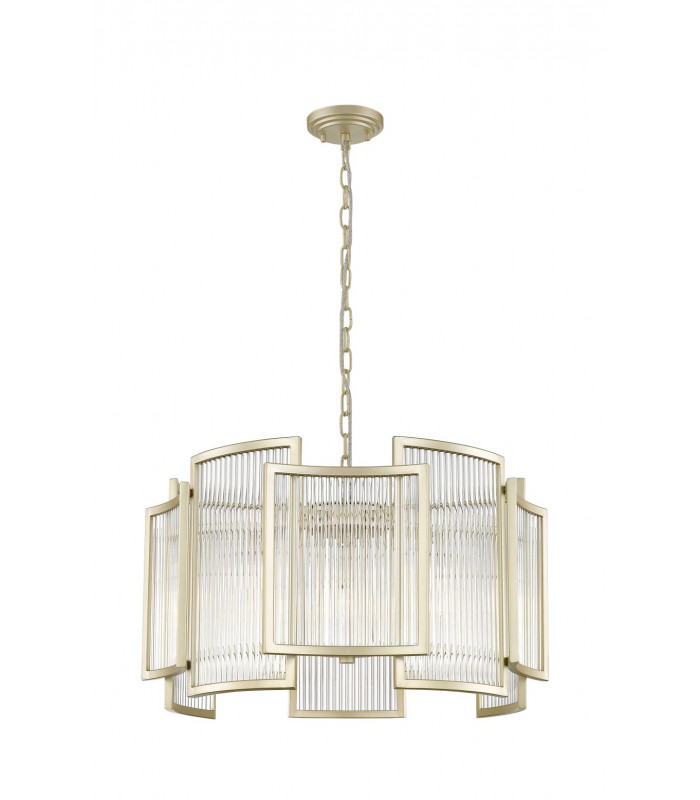Antigua 5 Light Gold Crystal Pendant Ceiling Light