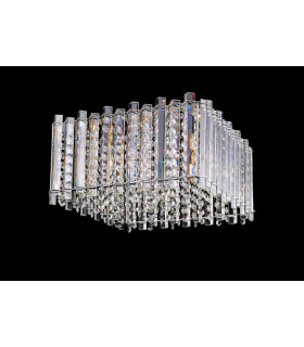 Clara 4 Light Flush Ceiling Light Chrome Crystal