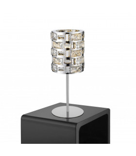 Lola 1 Light Table Lamp Chrome Crystal