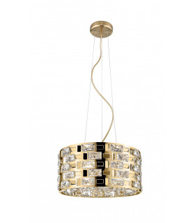 Lola 5 Light Gold Crystal Pendant Ceiling Light