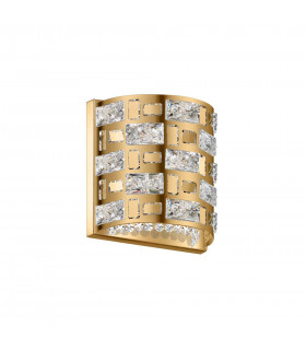Lola 2 Light Wall Lamp Gold Crystal