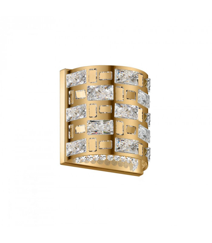Lola 2 Light Wall Lamp Gold Crystal