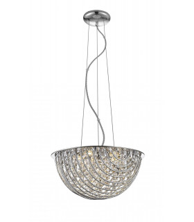 Millie 6 Light Chrome Crystal Pendant Ceiling Light