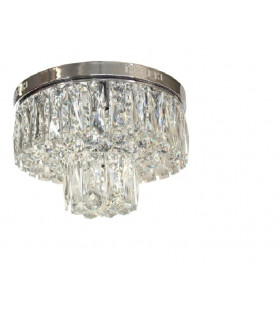 Lilou 6 Light Dual Mount Flush Ceiling Light Chrome Crystal