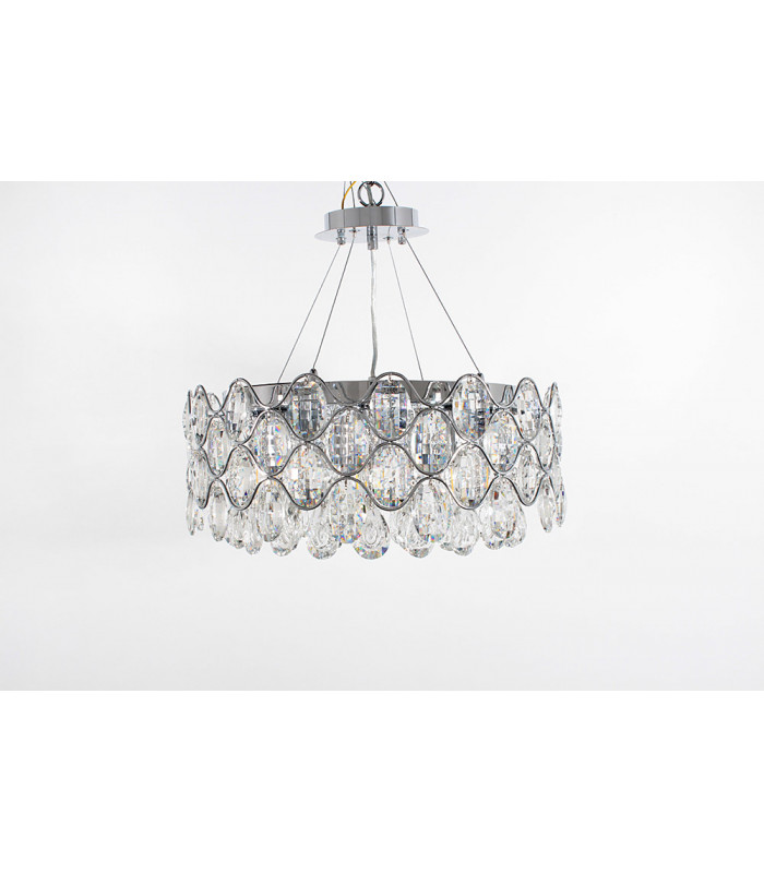 Raina Crystal Chrome Pendant Ceiling Light