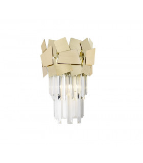 Celine 2 Light Wall Lamp Gold Crystal