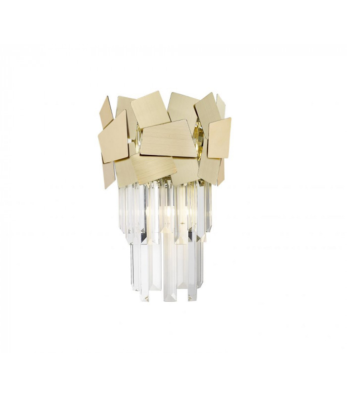 Celine 2 Light Wall Lamp Gold Crystal