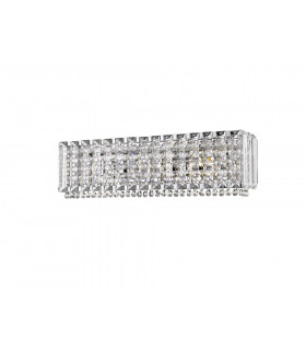 Diore 3 Light Oblong Wall Light Chrome Crystal