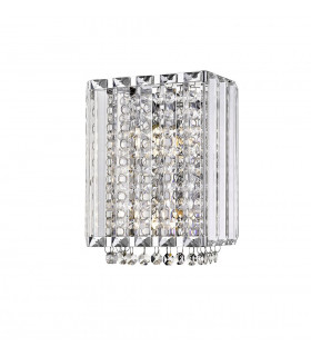 Diore 2 Light Wall Lamp Chrome Crystal