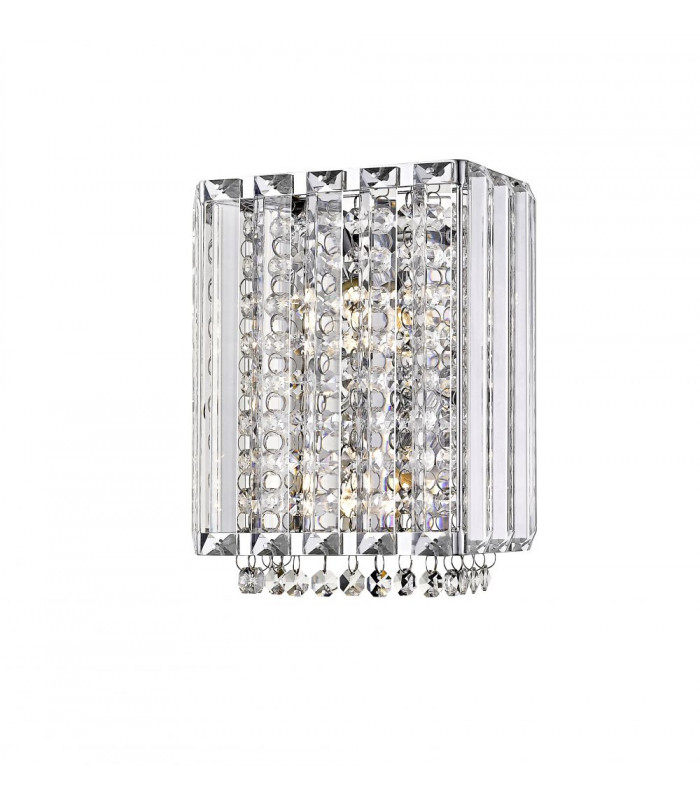 Diore 2 Light Wall Lamp Chrome Crystal